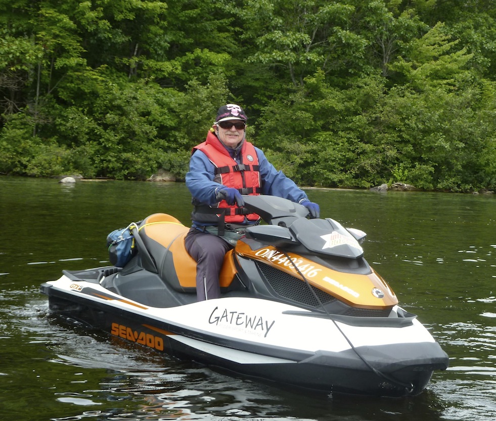 Riding with waterproof bags