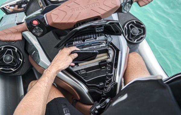 Waterproof and shockproof glove box on the new Sea Doo platform