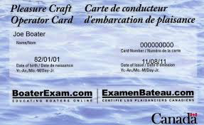 Ontario PWC boating regs state you must carry this card